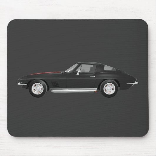 1967年のコルベットのスポーツ・カー: 黒い終わり: マウスパッド (正面)