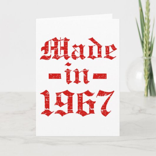 1967年のデザイン カード (正面)