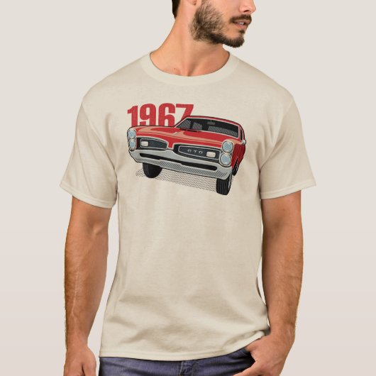 1967年のポンティアクGTOの赤 Tシャツ (正面)