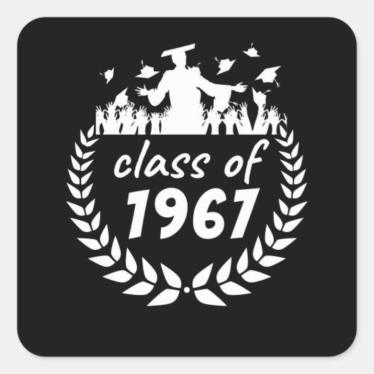1967年の卒業又は懇親会デザイン スクエアシール (正面)