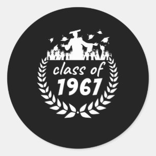 1967年の卒業又は懇親会デザイン ラウンドシール