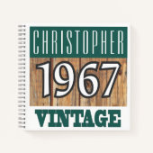1967年の名前ヴィンテージ・ノートブック ノートブック (正面)