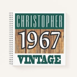 1967年の名前ヴィンテージ・ノートブック ノートブック