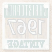 1967年の名前Glass Coasterヴィンテージ ガラスコースター (裏面)