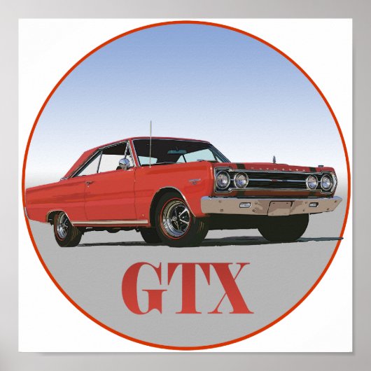 1967年の赤いGTX ポスター (正面)