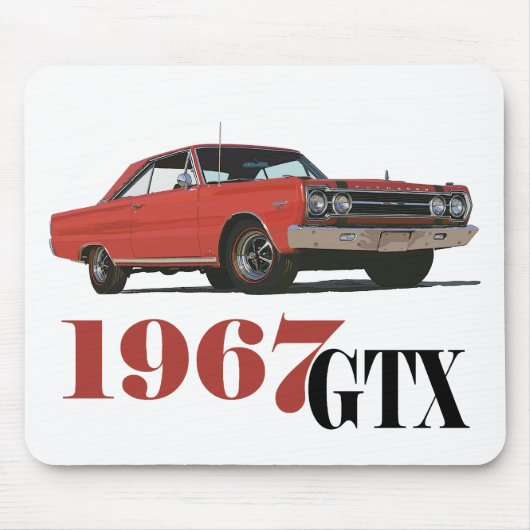 1967年の赤いGTX マウスパッド (正面)