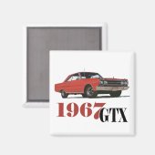 1967年の赤いGTX マグネット (正面/裏面)