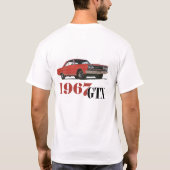 1967年の赤いGTX Tシャツ (裏面)
