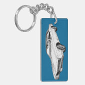 1967年のBuick Rivieraのイラストレーション キーホルダー (正面左)