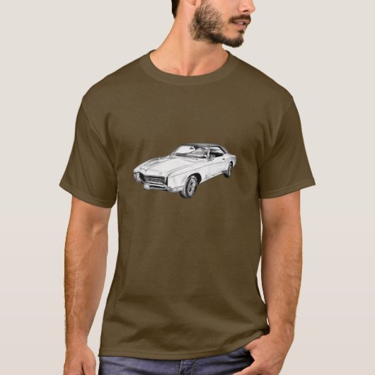1967年のBuick Rivieraのイラストレーション Tシャツ (正面)