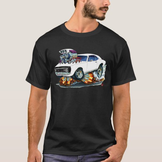 1967年のCamaro SSの白黒い車 Tシャツ (正面)