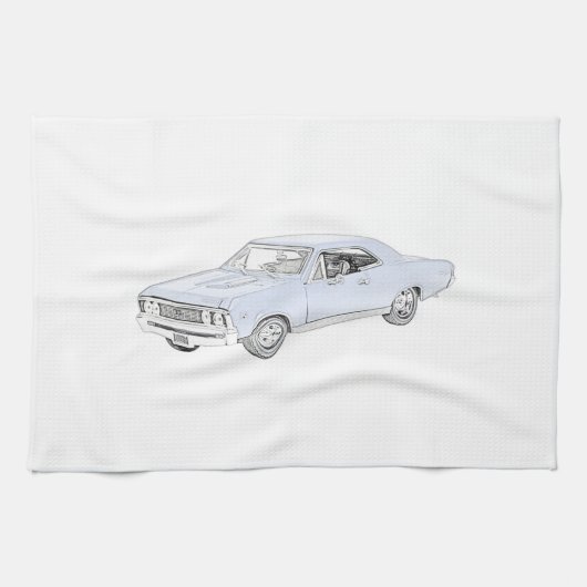 1967年のChevy Chevelle キッチンタオル (横)