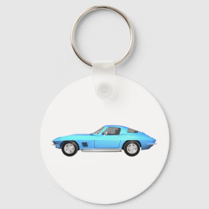 1967年コルベットスポーツカー:青仕上げ: キーホルダー