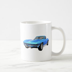 1967年コルベットスポーツカー:青仕上げ: コーヒーマグカップ