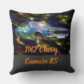 1967年シボリー・カマロRSメンズベーシックダークTシャツ クッション (裏面)