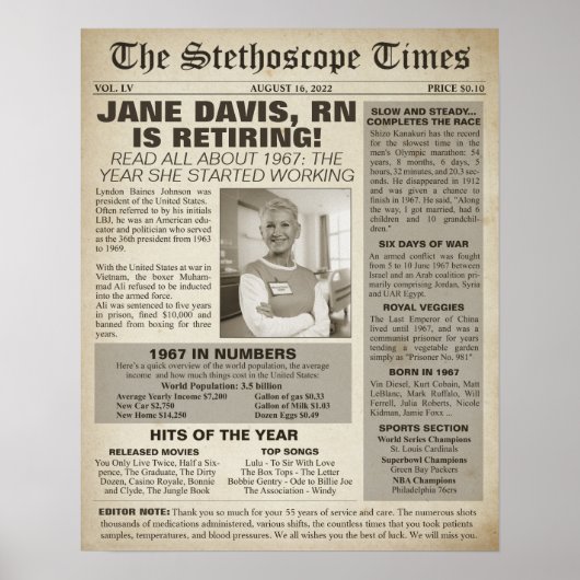 1967年ナース定年パーティーの聴診時間 ポスター (正面)