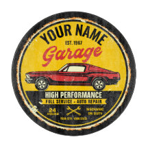 1967年ファパーソナライズされたストバック・レッド・クラシック車庫 