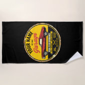 1967年ファパーソナライズされたストバック・レッド・クラシック車庫  ビーチタオル (正面)