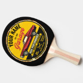 1967年ファパーソナライズされたストバック・レッド・クラシック車庫  卓球ラケット (横)