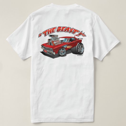 1967年型シボレー・シェベル ビースト Tシャツ (デザイン裏面)