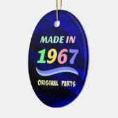 1967年製、カラフル セラミックオーナメント (左)