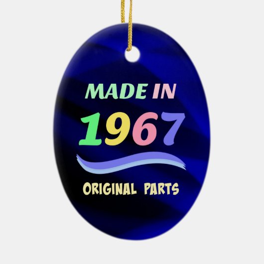 1967年製、カラフル セラミックオーナメント (裏面)