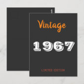1967年限定ヴィンテージ誕生日ポストカード ポストカード (正面/裏面)
