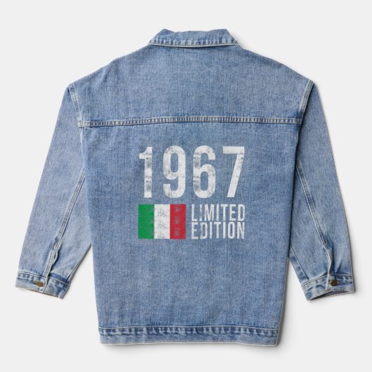 1967年限定版イタリア国旗の誕生日 デニムジャケット (裏面)