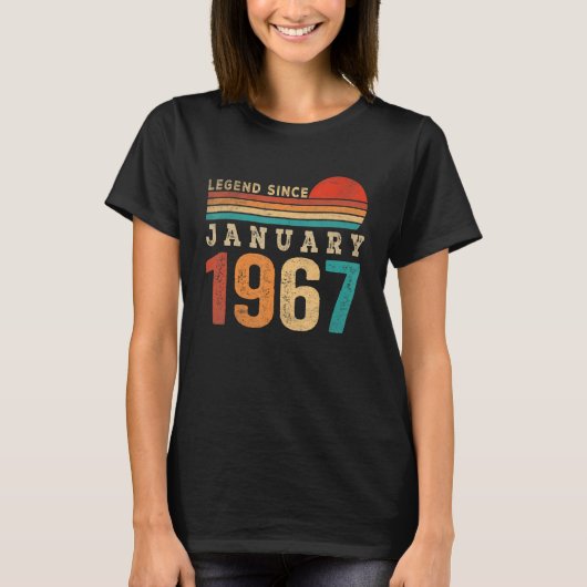 1967年1月以来の伝説 56歳 56歳の誕生日 Tシャツ (正面)