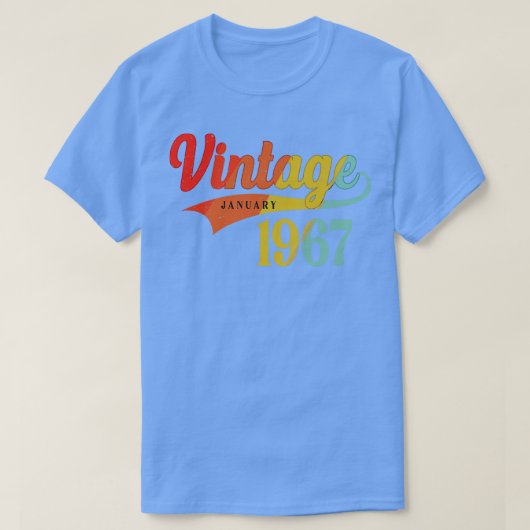 1967年1月誕生日ヴィンテージ1967年1月素晴らし Tシャツ (デザイン正面)