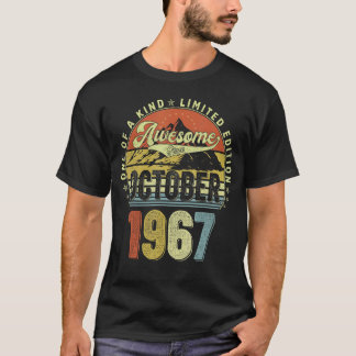 1967年10素晴らし月55日生以来55歳 Tシャツ