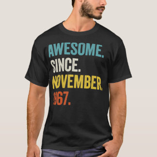 1967年11月55日素晴らし誕生から55歳 Tシャツ