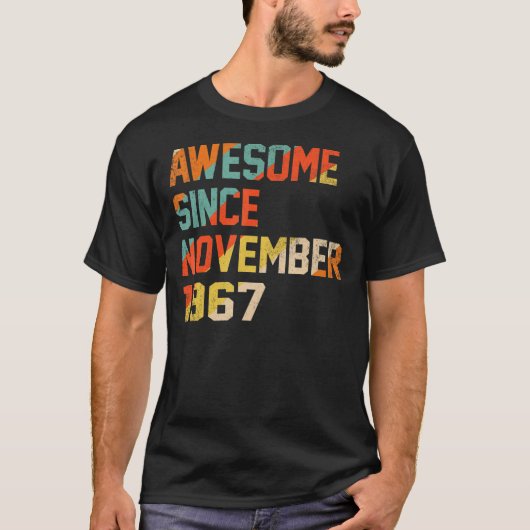 1967年11月55日素晴らしBirから55歳 Tシャツ (正面)