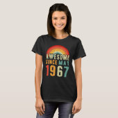 1967年5素晴らし月55日誕生日55歳 Tシャツ (正面フル)