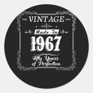 1967年55歳の誕生日ギフトアイディア ラウンドシール