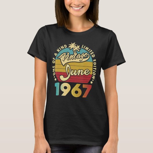 1967年6月55日素晴らしから55歳の誕生日 Tシャツ (正面)