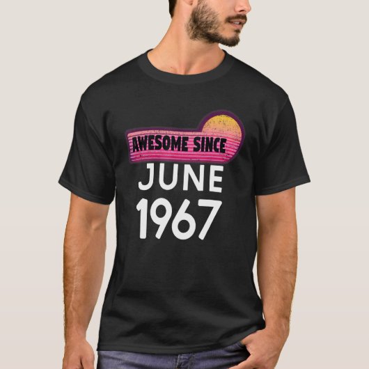 1967年6素晴らし月誕生日以来1967年6月ヴィンテージ Tシャツ (正面)