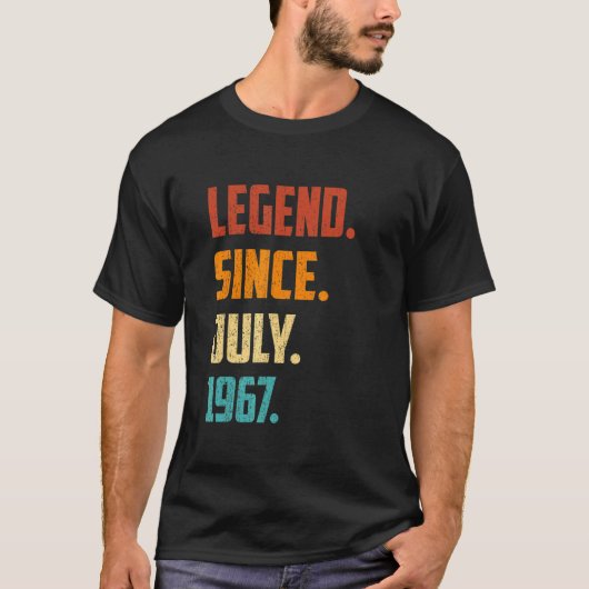 1967年7月以来55誕生日伝説55歳 Tシャツ (正面)