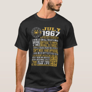 1967最高の年7生まれ月メンズ女子の工場 Tシャツ
