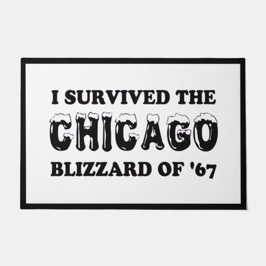 1967生き延び年のシカゴブリザード ドアマット (正面)