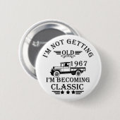 1967生まれ年のヴィンテージ生誕生月贈り物 缶バッジ (正面&裏面)