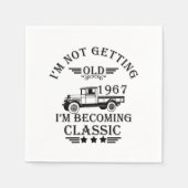 1967生まれ年のヴィンテージ誕生会 スタンダードカクテルナプキン (正面)