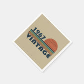 1967生まれ年のヴィンテージ誕生会 スタンダードカクテルナプキン (角)