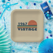 1967生まれ年のヴィンテージ誕生日ギフト ペーパープレート (パーティー)