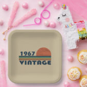 1967生まれ年のヴィンテージ誕生日ギフト ペーパープレート (パーティー)
