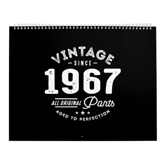 1967生まれ年のヴィンテージ カレンダー (カバー)