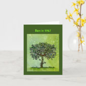 1967生まれ年の誕生日おもしろい事実 カード (黄色い花)