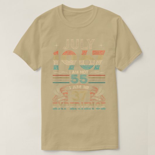 1967生まれ年7月55歳の誕生日1967年55歳 Tシャツ (デザイン正面)