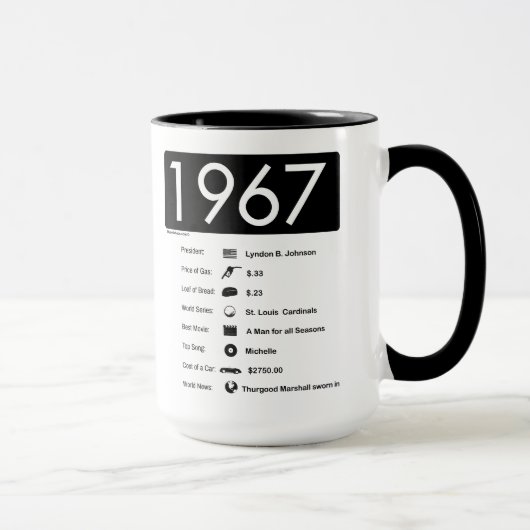 1967素晴らしい年(15のoz。) コーヒー・マグ マグカップ (右)