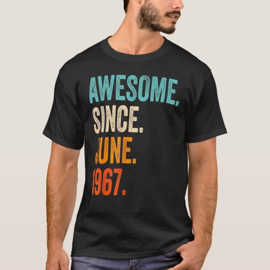 1967素晴らし年6月以来56誕生日56年 Tシャツ (正面)